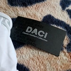 COPY - Womens one piece bathing suit . By Daci. Size XL. Pure white with mesh s…